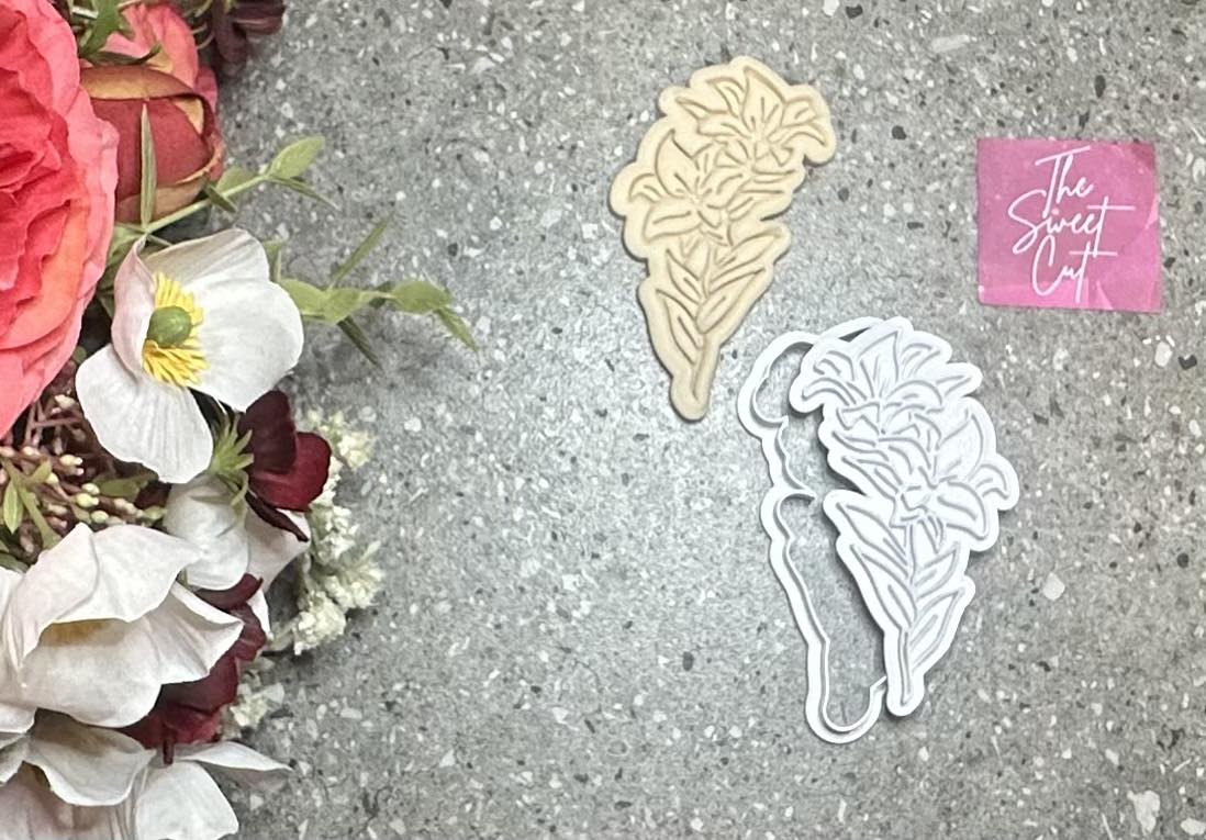 long stem lilies stamp and cutter