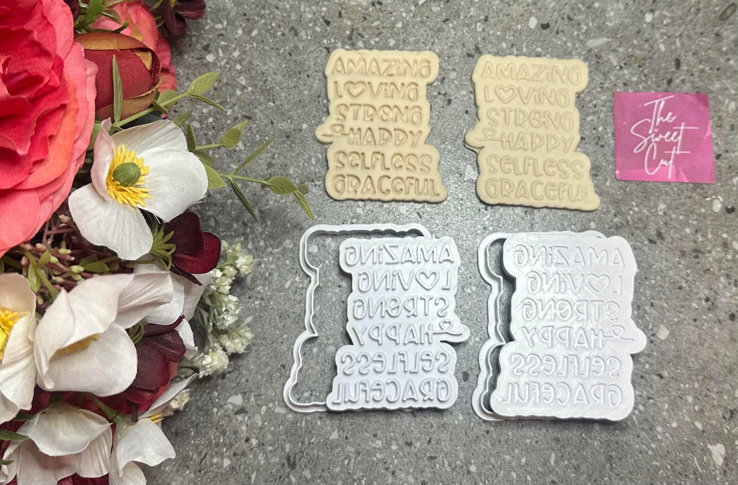 Mother in words Stamp and cutter