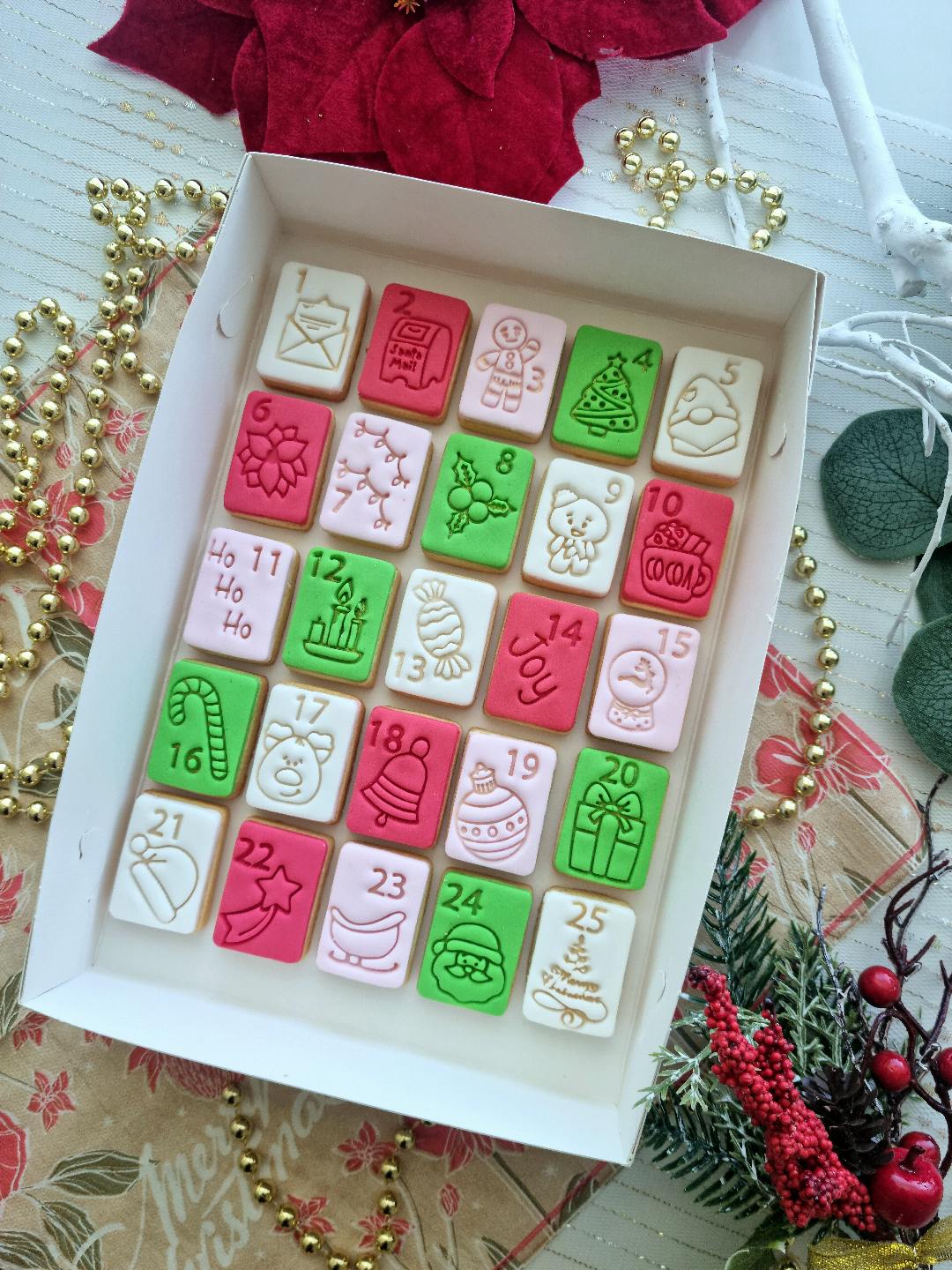 Christmas advent stamp and cutter pack