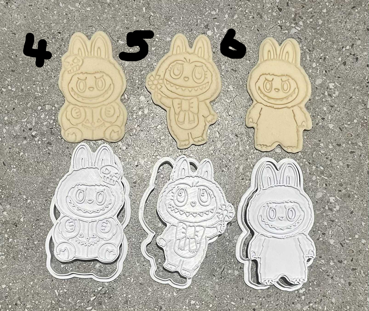L Monsters stamp and cutters
