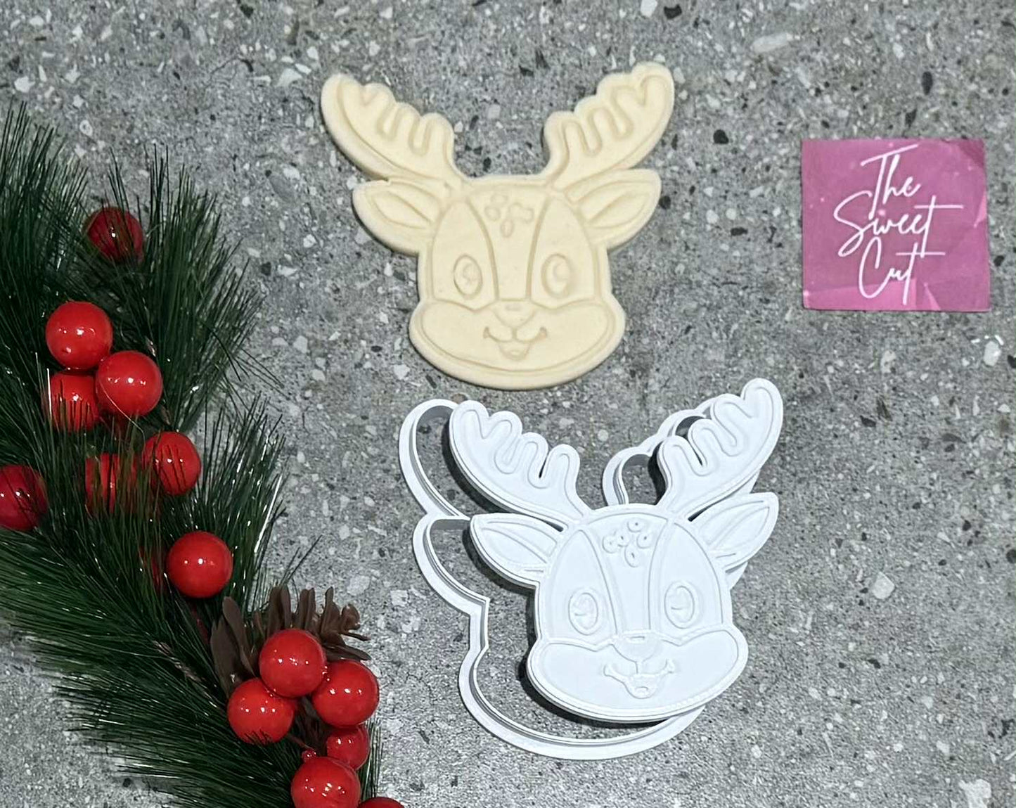 Reindeer Face Stamp and Cutter