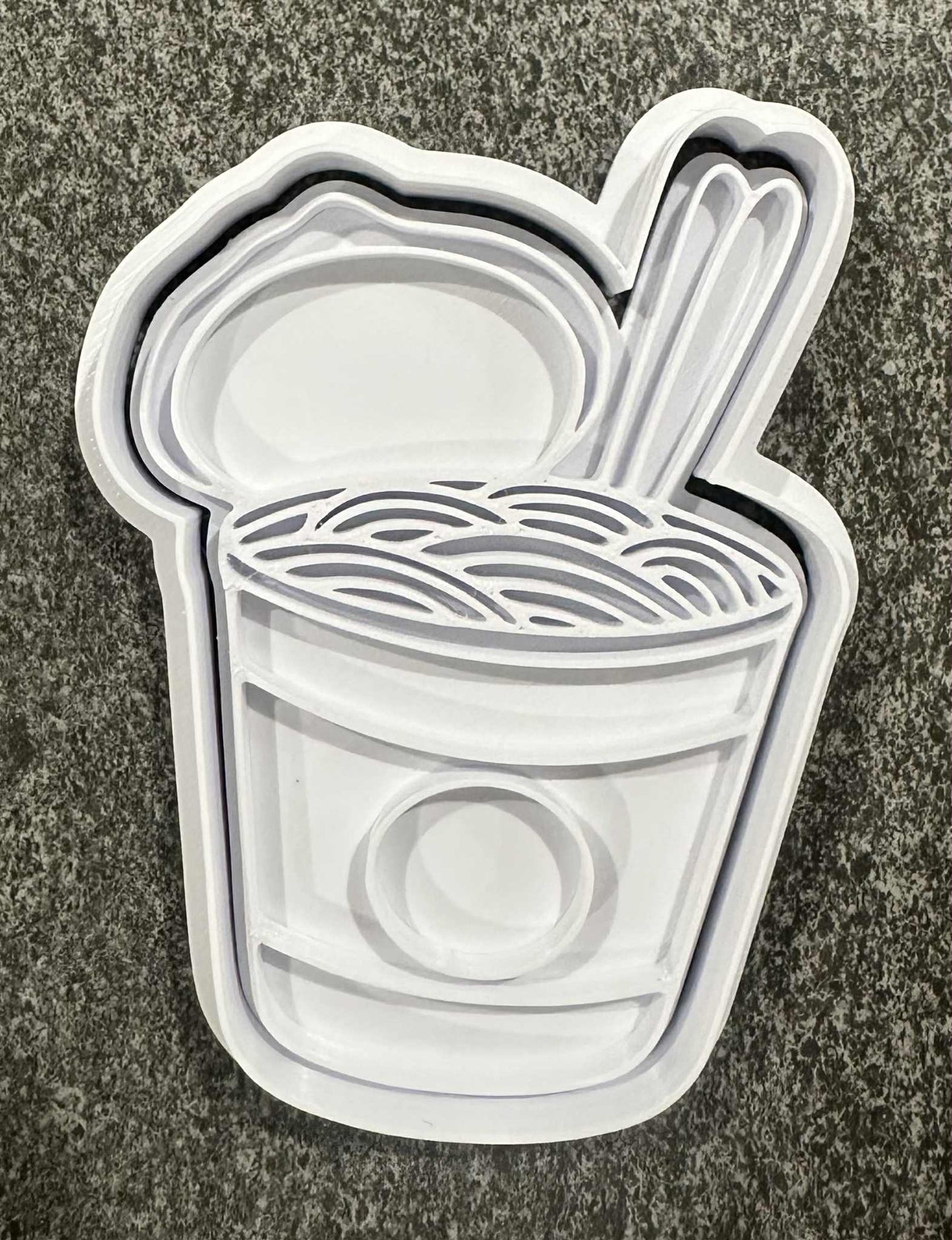 Noodle cup stamp and cutter