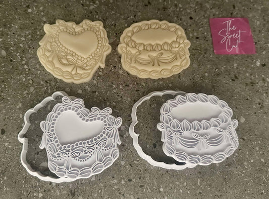 Vintage cakes stamp and cutters