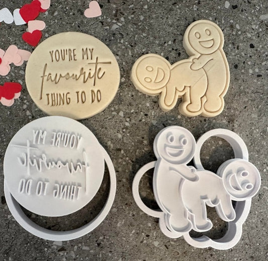 You're my favourite thing to do + couple stamp and cutter