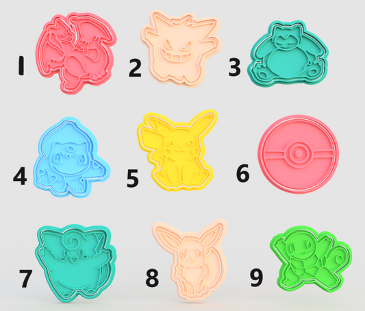 Character stamp and cutters