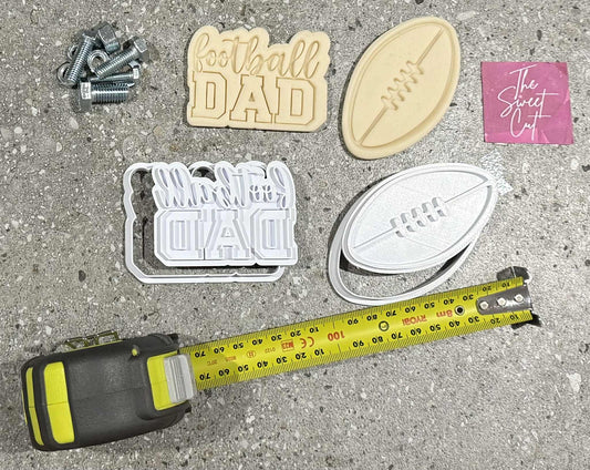 Football dad with football stamp and cutter