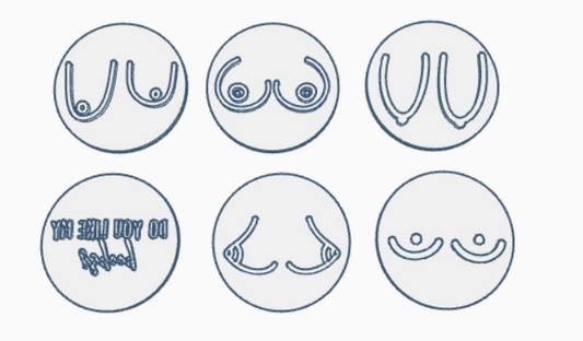 Boob/breast stamps and cutters