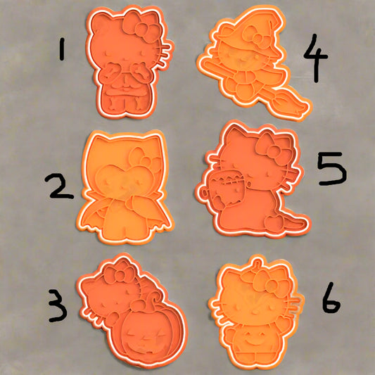 Kitty Halloween stamp and cutters