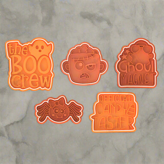 Cute Halloween set of 5 stamp and cutters