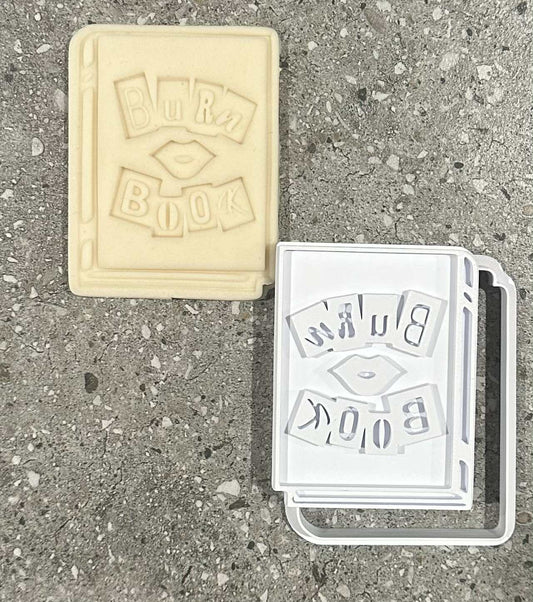 Burn book stamp and cutter