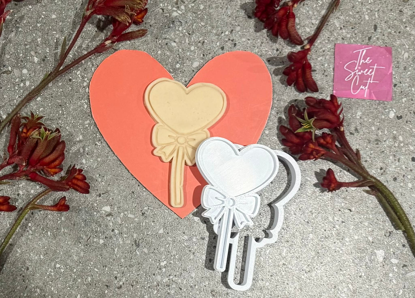Heart lollypop stamp and cutter