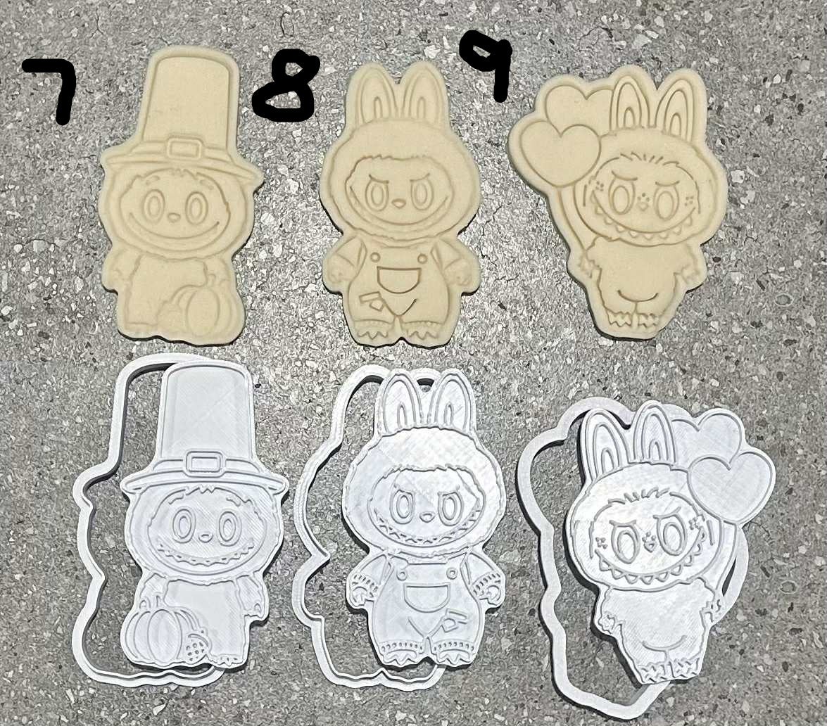 L Monsters stamp and cutters