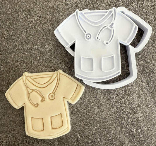 Scrub top #2 stamp and cutter