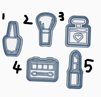 Makeup stamp and cutters